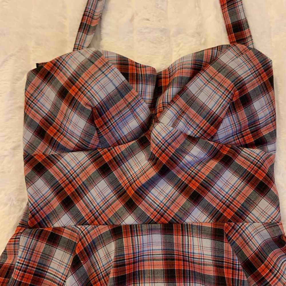 Modcloth Cakepop Truck plaid mini dress